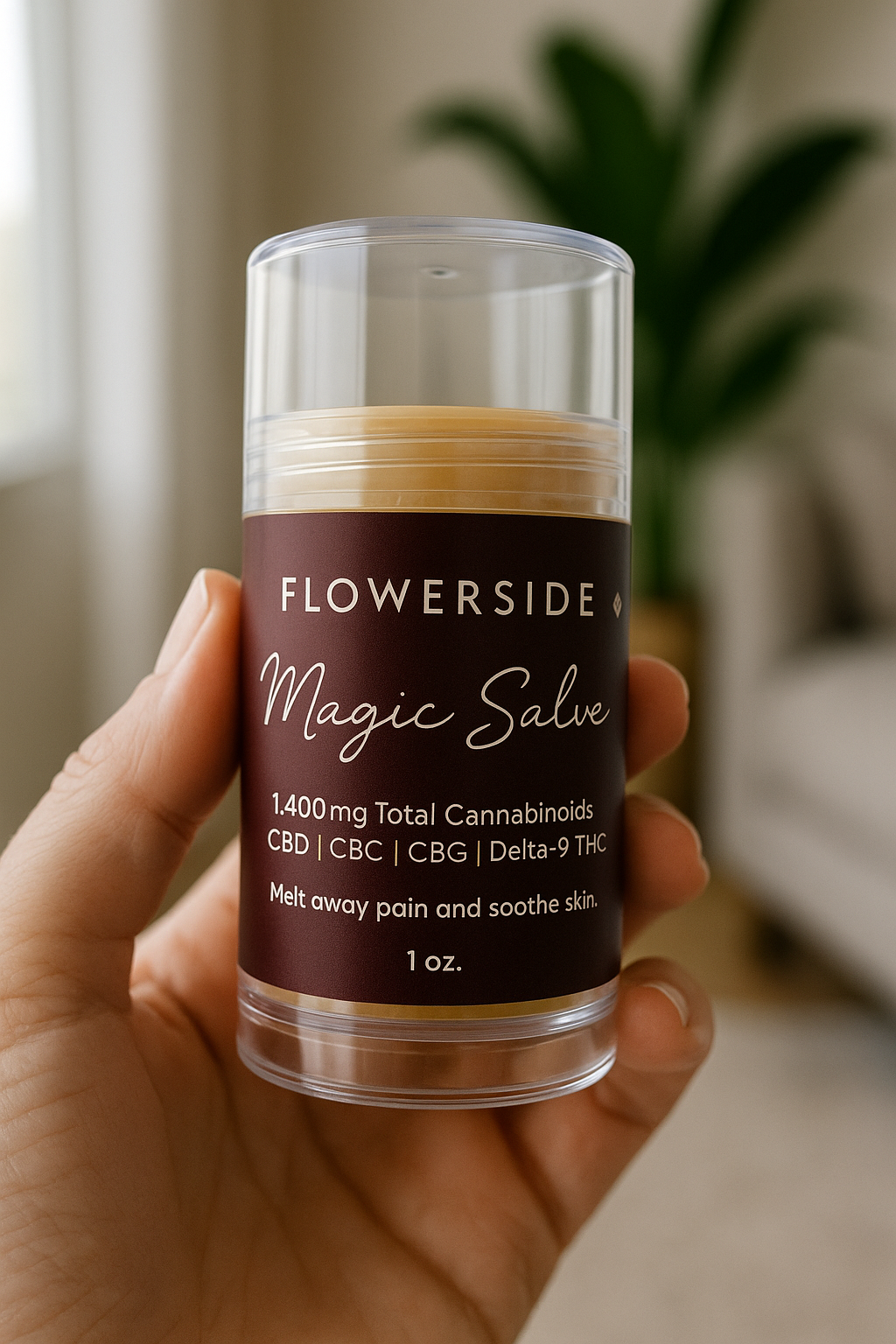 Flowerside Magic Salve 1400mg THC CBD CBG CBC Topical Stick